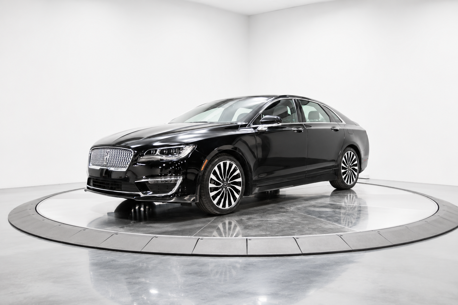 Black luxury sedan